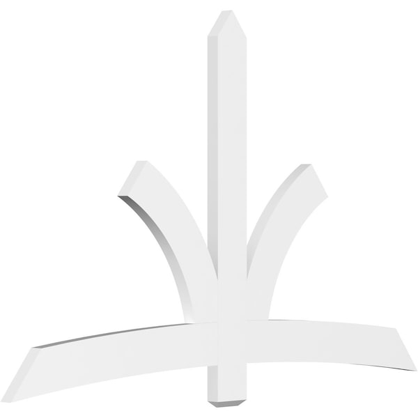 Ekena Millwork Davenport Architectural Grade PVC Gable Bracket, 84"W x 52 1/2"H x 2"D x 6"F, 15/12 Pitch GBP084X53X0206DAV00 - main